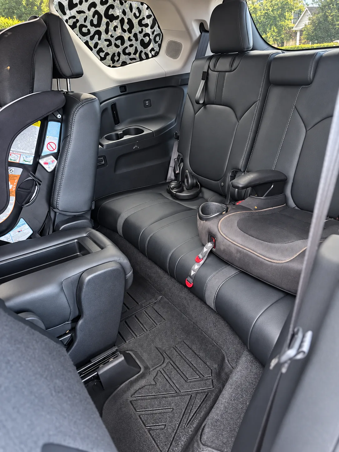 Honda Pilot third-row seats vacuumed and cleaned