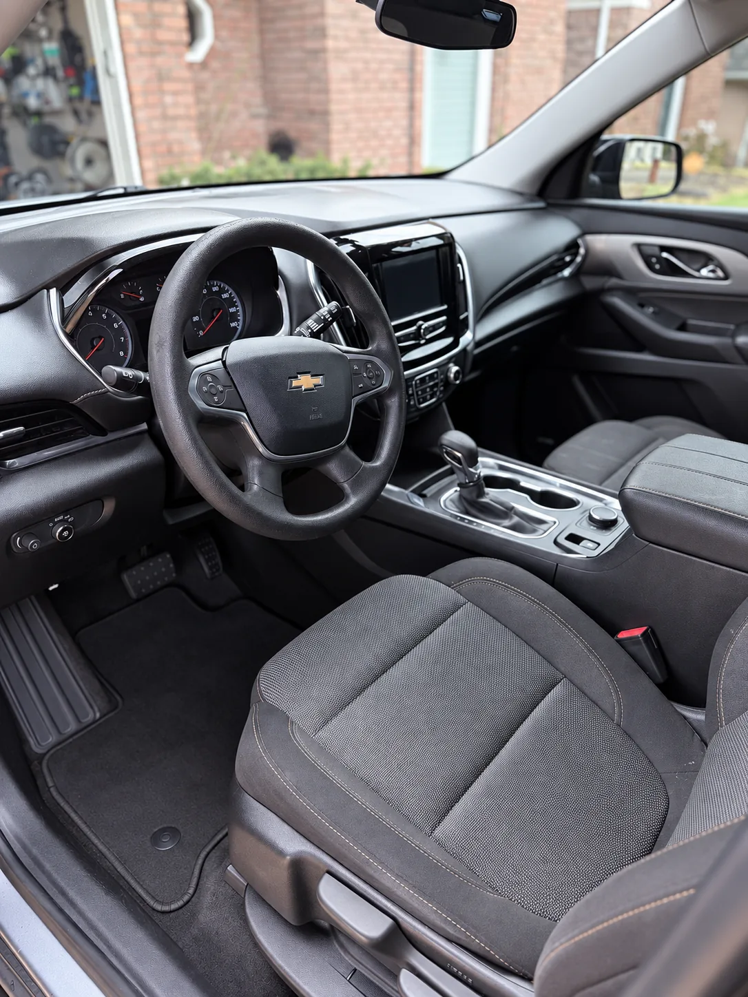 A Chevrolet Traverse interior after a full interior detail
